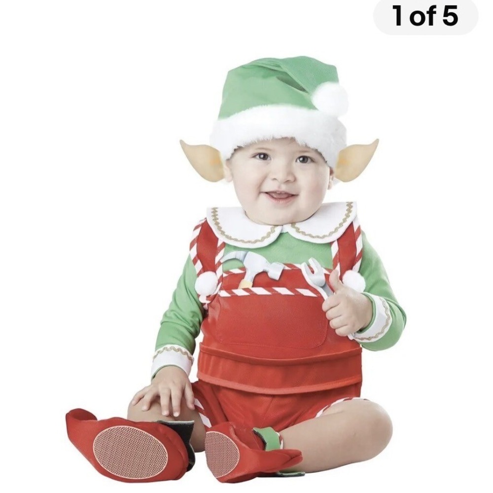 Brand New‎ Santa's Lil' Helper Size 12-18 M Infant/Toddler Halloween Costume $10